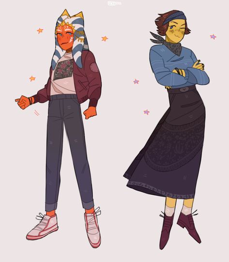 Ahsoka and Barriss Purah And Impa, Ahsoka And Barriss Fanart, Ahsoka And Barriss, Ahsoka Disneybound, Anakin And Ahsoka Fanart, Ashoka Tano, Star Wars Ahsoka, Star Wars Empire, Ahsoka Tano