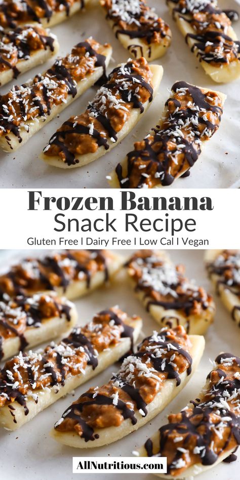 Homemade Frozen Snacks, Frozen Snickers Banana Pops, Beach Snack Recipes, Clean Eating Banana Recipes, Frozen Banana Snacks, Healthy Snacks Frozen, Frozen Banana Yogurt Bites, Nighttime Snacks Healthy, Healthy Tv Snacks