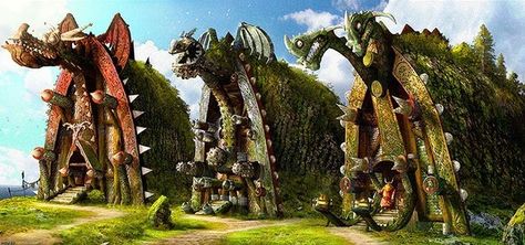 Dragons Edge, Dragons Riders Of Berk, Buildings Artwork, Httyd Art, Dreamworks Dragons, Httyd Dragons, Dragon Trainer, Beautiful Dragon, Wargaming Terrain