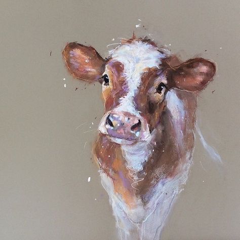 Farm Animal Paintings, Cow Illustration, Cow Drawing, Cow Pictures, Farm Art, Cow Painting, Cow Art, Pastel Art, Watercolor Animals