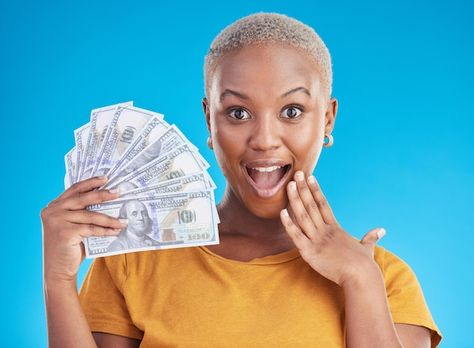 Lottery Poster Design, People Holding Money, Newspaper Shoot, Woman Holding Money, Photo Money, Success Student, Stock Photos People, Holding Money, Personal Loans Online