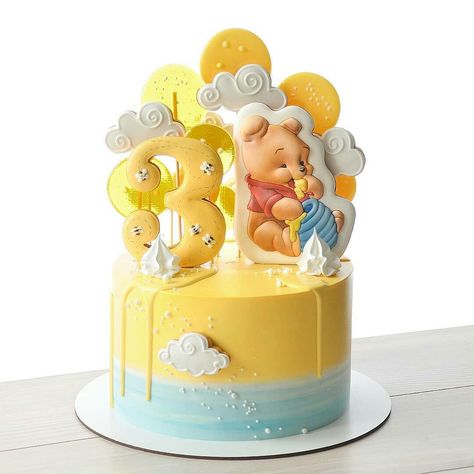 Rodjendanske Torte, Disney Themed Cakes, 12th Birthday Cake, Winnie The Pooh Cake, Special Birthday Cakes, Baby First Birthday Cake, Pooh Birthday, Winnie The Pooh Birthday