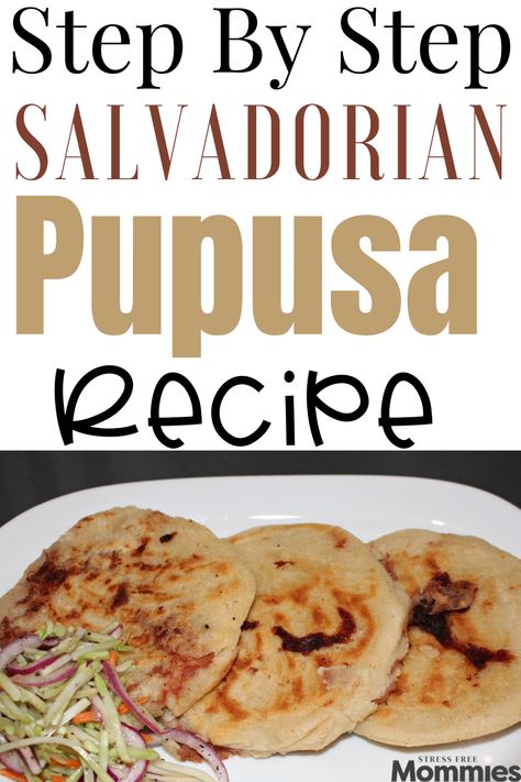 Chicken Papusa Recipe, Popusas Recipe El Salvador Pork, Authentic Papusa Recipe, Pork Papusa Recipe, Instant Masa Recipes, Birria Pupusas, Papoosa Recipe El Salvador, Easy Pupusas Recipe, Papusas Food