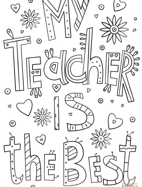 Happy Birthday Teacher, I Love My Teacher, Appreciation Gifts Diy, Popular Coloring Pages, Teacher Appreciation Gifts Diy, Teachers Day Card, Teacher Appreciation Printables, Appreciation Printable, Teacher Appreciation Cards