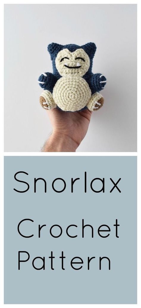 Free Snorlax Amigurumi Pattern! Mermaid Crochet, Pokemon Crochet, Pokemon Crochet Pattern, Crochet Pokemon, Pokemon Pattern, Crochet Animal, Animal Patterns, Amigurumi Free Pattern, Easy Crochet Patterns