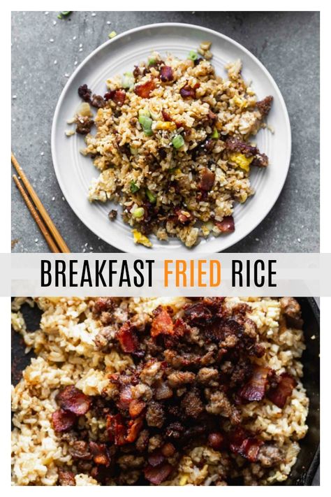 Cauliflower Sausage, Paleo Rice, Breakfast Fried Rice, Easy Whole 30 Recipes, Gf Breakfast, Fried Breakfast, Whole30 Keto, Sausage Links, Keto Meal Prep