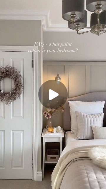 Emi | Interiors, Styling & Renos on Instagram: "PAINT COLOURS ✨ Sharing paint colours of the master bedroom as I do get asked a LOT about the colour combo in here. It took me forever to land on the colour scheme…the walls are Silver birch and panelling is driftwood by Neptune. Please bear in mind I tested 2769 paint samples, oh the stress 😂 Remember they’ll never look the same in different rooms, different lighting etc. What are you up to today? Roast dinner 😋 shopping and piano practice are in order for me xx #passion4interior #oldhouselove #myinteriormydecor #homesweethome #neptunehome #thewhitecompany #reelsinstagram #reelsvideo #reelvideo #explore #bedroomdesign #bedroomideas #bedroomgoals #bedroomstyling #bedroominspiration #bedroomdecor mrshinchhome #myinteriorstyle #bedroompan Neptune Home, Piano Practice, House Updates, Roast Dinner, Colour Combo, Silver Birch, Bedroom Goals, Paint Colours, Paint Samples