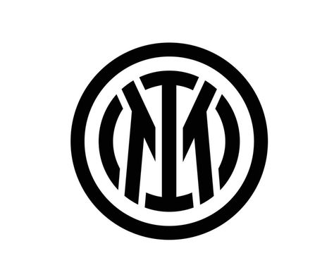 Inter Milan Club Logo Symbol Black Serie A Football Calcio Italy Abstract Design Vector Illustration Inter Milan Logo, Logo Symbol, Club Logo, Inter Milan, A Football, Design Vector, Abstract Design, Vector Art, Milan