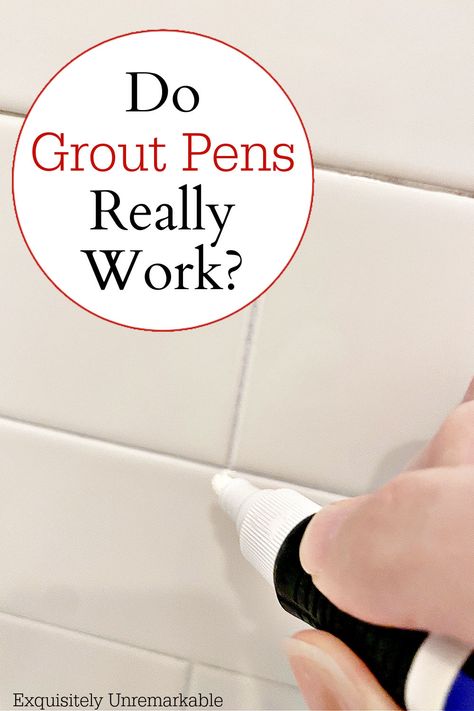 Do grout pens really work? Grout Pens For Tile, How To Clean Grout On Tile Floors Diy, Grout Pen Before And After, Grout Markers, Easy Grout, Diy Grout, Grout Paint, Grout Pen, Tile Floor Diy