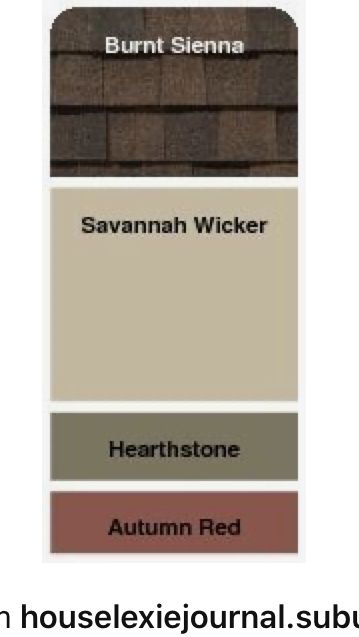 Savannah Wicker Siding, Certainteed Siding, Lp Smart Siding, Rustic Homestead, Antique White Kitchen Cabinets, Brick Roof, Antique White Kitchen, Cottage Exteriors, Shingle Colors