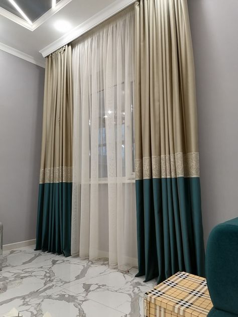 Curtains Sewing, Turquoise Living Room Decor, Living Room Turquoise, Matching Colours, Fabric Curtains, Luxury Curtains, Bedroom Curtains, Architect Design House, Curtains Living