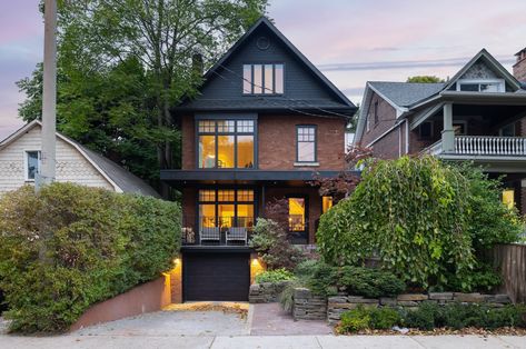 SOLD - 206 Grenadier Road - RONCESVALLES, TORONTO — the MASH Toronto House Exterior, Roncesvalles Toronto, Small House Additions, Space Palette, Modern House Black, Exterior Home Renovation, Laneway House, Toronto Home, Toronto Houses