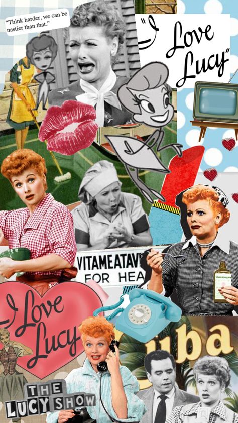 #lucy #ilovelucy #thelucyshow #lucilleball #50s #classic #classictv I Love Lucy Wallpaper Iphone, Lucy Aesthetic, Lucy Wallpaper, Elvis Presley Memories, 80s Pop Culture, Ball Aesthetic, Desi Arnaz, Lucille Ball, Love Lucy