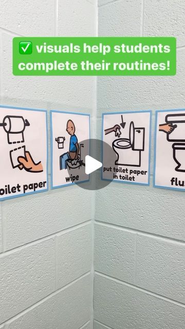 PreK, Kindergarten & Special Education Resources on Instagram: "Do you have students who could benefit from sequencing posters and visual aids in the bathroom? Choose from full size posters or a low prep, one pager made with @goboardmaker PCS. Want to try them out? Comment below and I’ll send you a DM with the direct link! 🙂   PCS and Boardmaker are trademarks of Tobii Dynavox LLC. All rights reserved. Used with permission.  #specialeducation  #specialed  #sped  #preschoolclassroom  #kindergartenclassroom  #autismclassroom  #toilettraining  #ecse" Kindergarten Special Education, One Pager, Special Education Resources, Toilet Training, Visual Aids, Fine Motor Activities, Motor Activities, Preschool Classroom, Classroom Posters