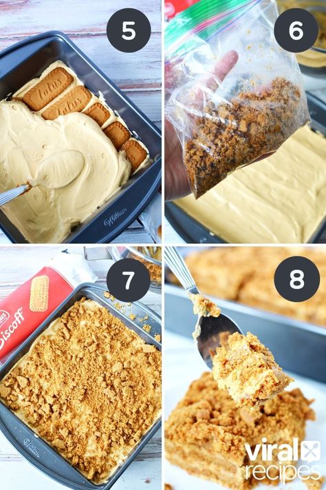 Biscoff Icebox Cake, Biscoff Trifle, Easy 3 Ingredient Desserts, Dessert Casserole, Lotus Biscoff Cake, Salty Side Dish, Biscoff Recipes, Biscoff Cake, 3 Ingredient Desserts