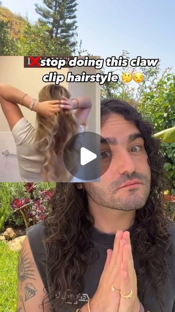 Matt Newman on Instagram: "isn’t the whole point of a #clawclip is that it’s easy?!?! … even though this #hairstyle is 2 steps it’s still pretty easy!!! 💁‍♀️#hairtutorial #hairfashion #hairclip #instahair 💁‍♀️ do u wear claw clips?!" Hairclip Hairstyle, 2 Step, Claw Clips, Claw Clip, Hair Tutorial, The Whole, Hair Clips, Hair Styles, Hair