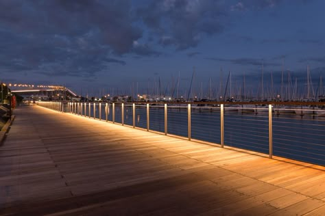 Boardwalk Lighting, Backyard Decoration Ideas, Landscape Lighting Ideas, Charming Backyard, Handrail Lighting, Country Fences, Fence Plants, Natural Fence, Yard Fence