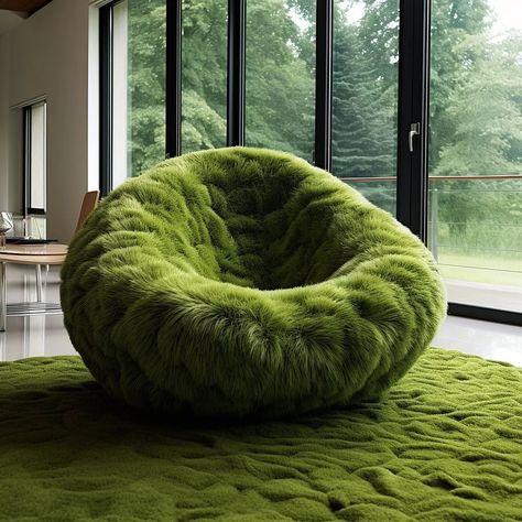 Grass Chair: Bringing the Outdoors Indoors in Style and Comfort Moss Couch, Grass Chair, Diy Moss, Colorful Apartment, Artistic Furniture, Cute Furniture, Deco Nature, Home Luxury, Home Building Design