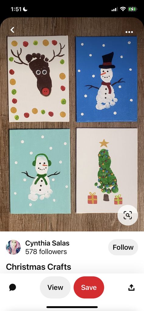 Christmas Canvas Art Easy, Christmas Canvas Art, Christmas Paintings On Canvas, Toddler Arts And Crafts, Easy Christmas Crafts, Toddler Art, Christmas Canvas, Baby Art