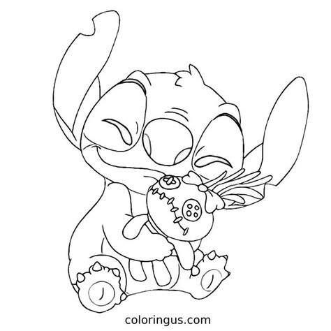 Stitch pictures to colour coloring page - coloringus.com Stitch Drawing Black And White, Lelo And Stitch Coloring Pages, Stitch Drawing Outline, Stitch Disney Coloring Page, Stitch And Scrump Tattoo, Stitch Halloween Coloring Pages, Disney Colouring In Pages, Stitch Tattoo Stencil, Stitch Colouring Pages