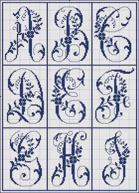 Free Easy Cross, Pattern Maker, PCStitch Charts + Free Historic Old Pattern Books: Sajou No 321 Cross Stitch Monogram Patterns, Cross Stitch Alphabets, Cross Stitch Letter Patterns, Monogram Cross Stitch, Cross Stitch Alphabet Patterns, Cross Stitch Border Pattern, Cross Stitch Fonts, Pattern Maker, Cross Stitch Letters