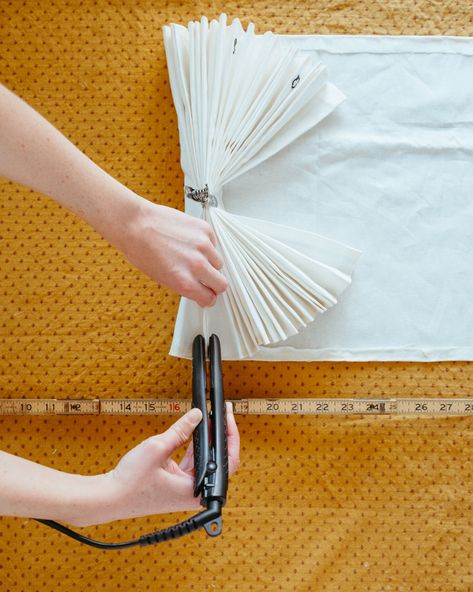 DIY: Pleated Lampshades (With Embroidered Surprises), Budget Edition - Remodelista Pleated Lampshade, Popular Diy, Accordion Fold, Lampshade Designs, Diy Lamp Shade, Summer Projects, Fabric Glue, Project Inspiration, Free Post