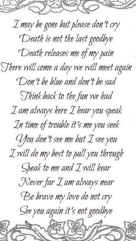 Quotes For Friends Who Lost A Loved One, Obituary Quotes Memories, Quotes Sympathy, Losing A Loved One Quotes, First Tattoo Ideas, Memory Quotes, Letter From Heaven, Quotes Mom, In Loving Memory Quotes