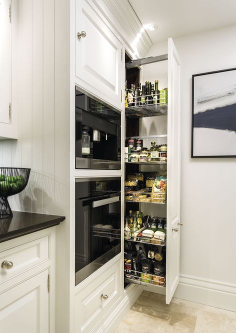 Larder Ideas, Breakfast Pantry, Kitchen Larder Cupboard, Kitchen Pantries, Miele Kitchen, Tom Howley, Cupboards Kitchen, Cleaning Cabinets, Kitchen Larder