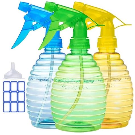 Amazon.com: FANSTINOW Spray Bottles - 3 Pack - Mist/Stream, Premium 16 Oz Empty Spray Bottles for Cleaning Solutions, Leak Proof, BPA Free, Spray Bottle for Plants, Pet, Vinegar, BBQ, Rubbing Alcohol : Industrial & Scientific Hair Spray Bottle, Plants In Bottles, Plastic Spray Bottle, Bottle Garden, Cleaning Spray, Travel Bottles, Spray Can, Rubbing Alcohol, Bottles And Jars