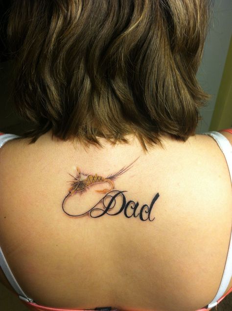 Pin On Tats Dad Memorial Tattoo Daughters, Tattoo For My Son, Dad Memorial Tattoo, Baby Memorial Tattoos, Fishing Hook Tattoo, Tattoos For Dad Memorial, Hook Tattoos, Memorial Tattoo Designs, Truck Tattoo