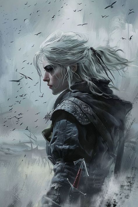 Witcher Ciri Art, Ciri Witcher Art, Ciri Wallpaper, Geralt Art, Female Witcher, Ciri Fanart, Cirilla Witcher, Witcher 3 Ciri, The Witcher Art