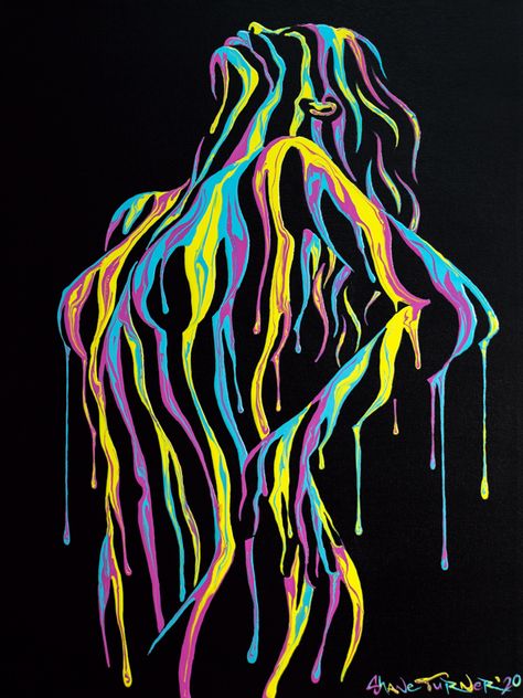 Dripping Paint, Urbane Kunst, Drip Art, Fat Flush, Posca Art, Neon Painting, Seni 3d, Drip Painting, Neon Art