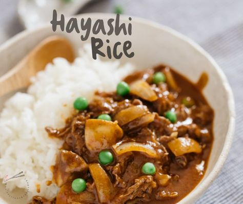 Demi Glace Sauce, Hayashi Rice, Japanese Rice Dishes, Easy Japanese Recipes, Easy Chinese Recipes, Beef Stew Recipe, Japanese Cooking, Japanese Dishes, Entree Recipes