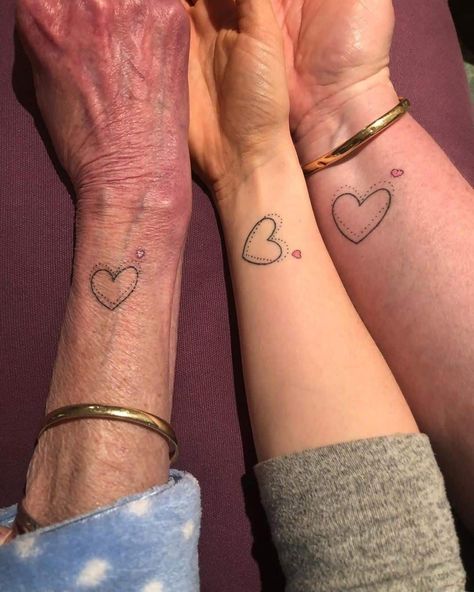 Heart Symbol Family Tattoo 3 Generation Tattoo Ideas Women, Family Simbols Tattoo, 3 Generation Tattoo Ideas, Mother Of Three Tattoo, Tattoo Ideas With Names, Tattoos That Represent Family, Three Tattoo Ideas, Tattoos Representing Family, Mother Of 3 Tattoo