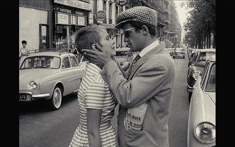 Jean-Paul Belmondo and Jean Seberg - so cool it hurts Wild Movie, Collateral Beauty, Jean Gabin, An American In Paris, Jean Seberg, French New Wave, French Movies, Jean Luc Godard, French Cinema