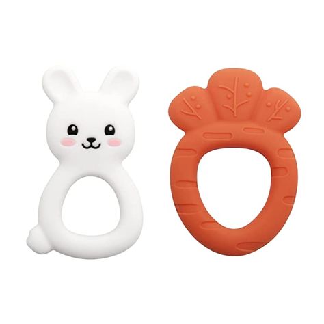 Amazon.com : Teething Toys for Babies 0-6 Months, PAPACHOO 2 Pack Bunny Carrot Super Soft Silicone Baby Soothing Teether Toy, Chew Silicone Infant Toys for Baby Teething Relief, Bpa Free : Baby Aesthetic Baby Toys, Baby Boy Registry, Teethers For Babies, Teething Toys For Babies, Baby Bunny Toy, Newborn Checklist, Bunny Teether, Infant Toys, Baby Lulu