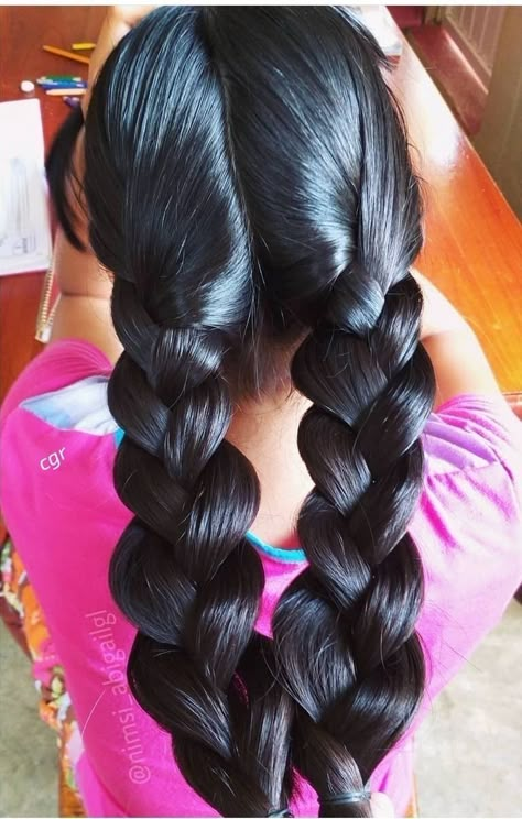 Thick Dense Hair, Braids For Long Hair Indian, Simple Braids For Long Hair, Long Hair Indian, Simple Braids, Ariel Hair, Indian Long Hair Braid, Best Hairstyles For Women, Long Shiny Hair