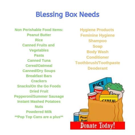 Blessings Box Ideas, Blessing Box Food Pantry, Blessing Box Ideas, Happy Yuletide, Blessing Boxes, Food Pantry Donations, Community Project Ideas, Food Decorations Ideas, Substitute Teacher Resources