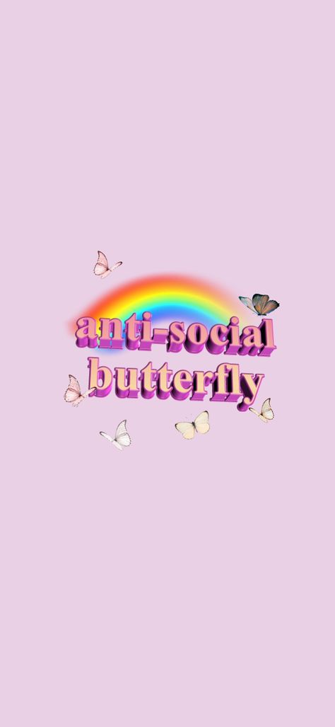 Social Butterfly Aesthetic, Preppy Purple Wallpaper, Purple Pastel Wallpaper, Pink Purple Pastel, Anti Social Butterfly, Pastel Pink Wallpaper, Butterfly Aesthetic, Purple Pastel, Pastel Pink Aesthetic