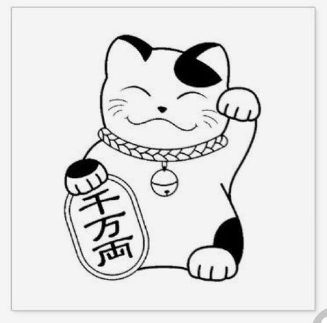 Lucky Cat Tattoo, Hp Tattoo, Wicked Tattoos, Flash Tattoo Designs, Old School Tattoo Designs, Japan Tattoo, Pet Logo Design, Desenho Tattoo, Art Japonais