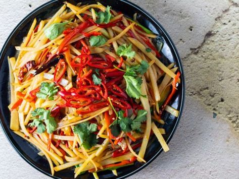 Crispy Sichuan Potato Stir Fry (Recipe & Ingredients) | School of Wok Potatoes Ideas, Potato Stir Fry, Stir Fry Potatoes, Gok Wan, Potato Sticks, Red Skin Potatoes, Sichuan Peppercorn, Stir Fry Recipe, Spicy Dishes