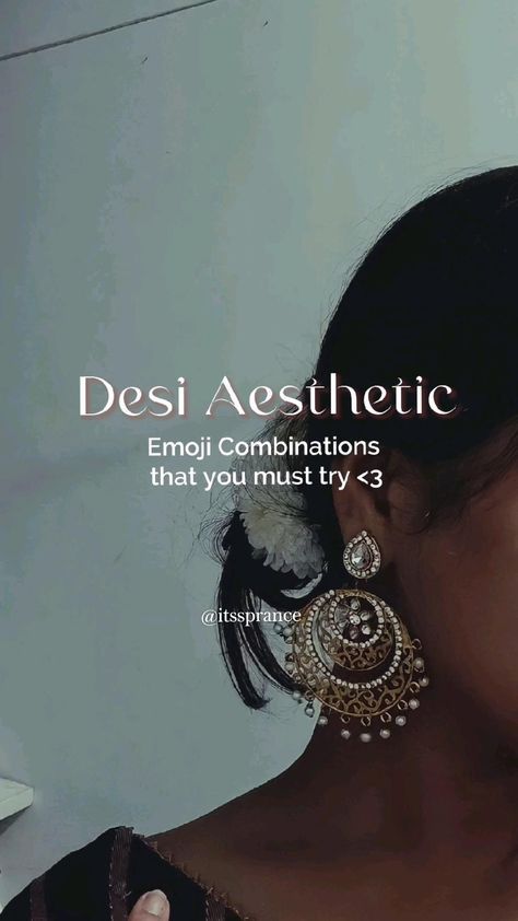 Desi Aesthetic Emoji, Emoji Combos Aesthetic, Aesthetic Emojis, Aesthetic Emoji, Emoji Ideas, Music Suggestions Instagram Story, Short Instagram Captions, Clever Captions, Clever Captions For Instagram