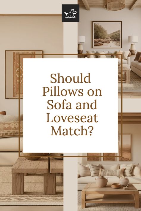 Delve into the design debate: should your sofa and loveseat pillows match? Our guide explores the merits of coordinated versus contrasting cushions, helping you curate a living space that feels both cohesive and full of character. Find your cushion harmony today! Loveseat Pillow Arrangement, Couch And Loveseat Arrangement, Loveseat Pillows, Pillows On Sofa, Couch Pillow Arrangement, Throw Pillow Arrangement, Two Seater Couch, Minimalist Pillows, Sofa And Loveseat