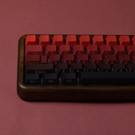 Discover the Black Red Side Printed Keycaps Set Gradient PBT, designed for keyboard enthusiasts who value personali Black Keyboard, Red Gradient, Key Caps, Mechanical Keyboard, Dye Sublimation, Keyboard, Siding, Cherry, Black And Red