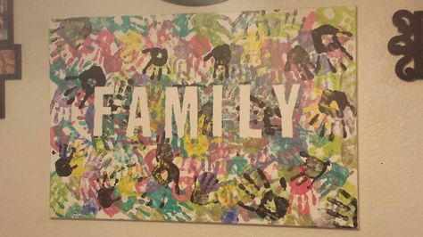 Family design Godmother Ideas, Family Art Projects, Family Artwork, Collaborative Art Projects, The Whoot, Tape Painting, Homemade Art, Kid Projects, Family Canvas