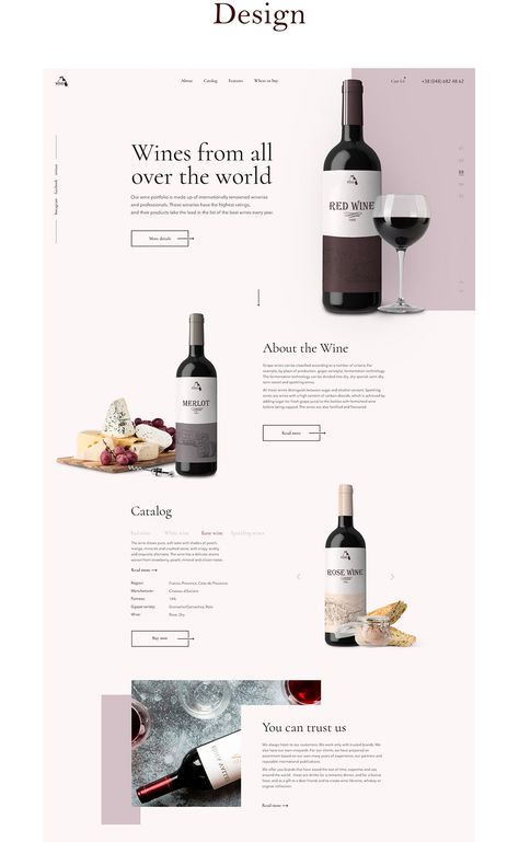 Elite Wines on Behance Wine Brochures, Luxe Logo, Website Design Inspiration Layout, Web Design Examples, Wine Company, Wine Bottle Design, Creative Web Design, Wine Design, Webpage Design