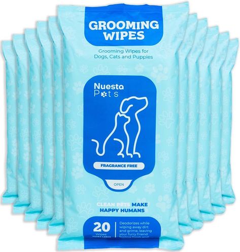 Nuesta Pet Wipes for Dogs & Cat Wipes | XL & Thick Lavender Vanilla Deodorizing Dog Wipes for Paws and Butt Cleaning - Puppy Dog Bath Wipes   Hypoallergenic Dog Grooming Wipes Medium Sized Dogs Breeds, Pet Wipes, Puppy Grooming, Bath Cleaning, Cat Bath, Hypoallergenic Dogs, Dog Grooming Supplies, Deodorizing, Dog Bath