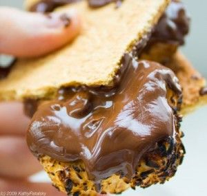 Chocolate Vegan Smore. Campfire Dessert, Vegan Smores, Campfire Smores, Campfire Desserts, Chocolate Recipes Easy, Vegan Living, Ooey Gooey, Vegan Treats, Vegan Sweets