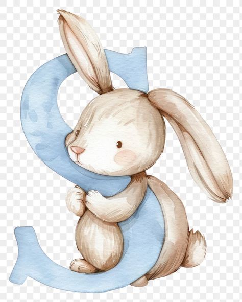 Watercolor Rabbit, Baby Room Pictures, Baby Boy Invitations, Alphabet Drawing, Safari Animals Birthday, Rabbit Png, Sketch Free, Baby Month Stickers, Rabbit Drawing