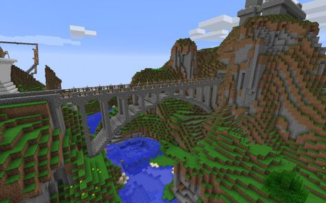 I made my super minecraft aqueduct. Mount Rushmore, Minecraft, Natural Landmarks, Building, Travel, Nature